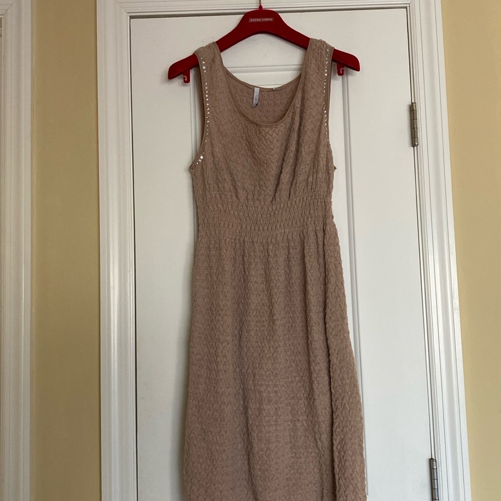 Iisli New York Wool Stretch Sparkling Crystals Embellished Dress Never Used